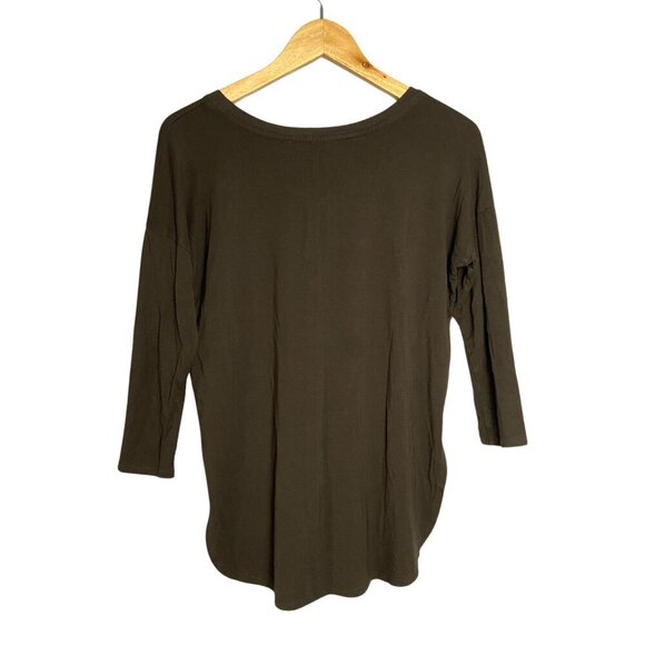 Babaton Dark Olive Green Jersey Top Size XXS - Picture 2 of 5